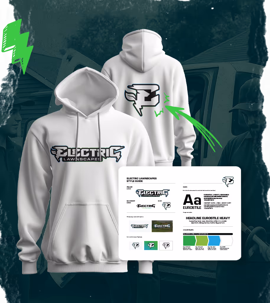 Branded Bull logo and branding work